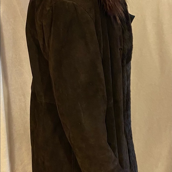Marvin Richards Dark brown long coat Sz M - Picture 5 of 16